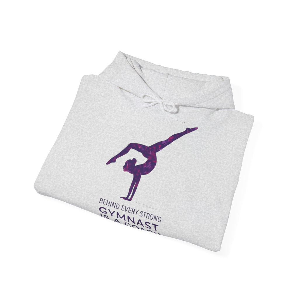 Behind every strong gymnast is a coach who believed first - Gymnast Coach Hoodie (Adults)