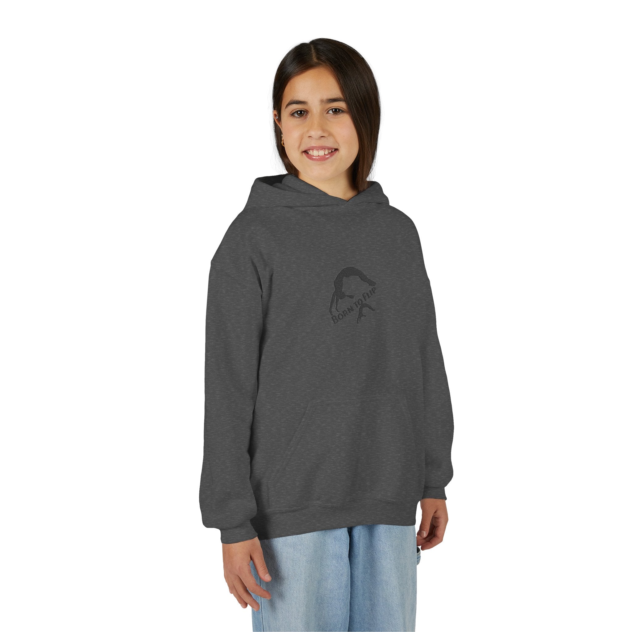 Kids Born to Flip Hoodie – Stylish Youth Gym Sweatshirt (Kids)