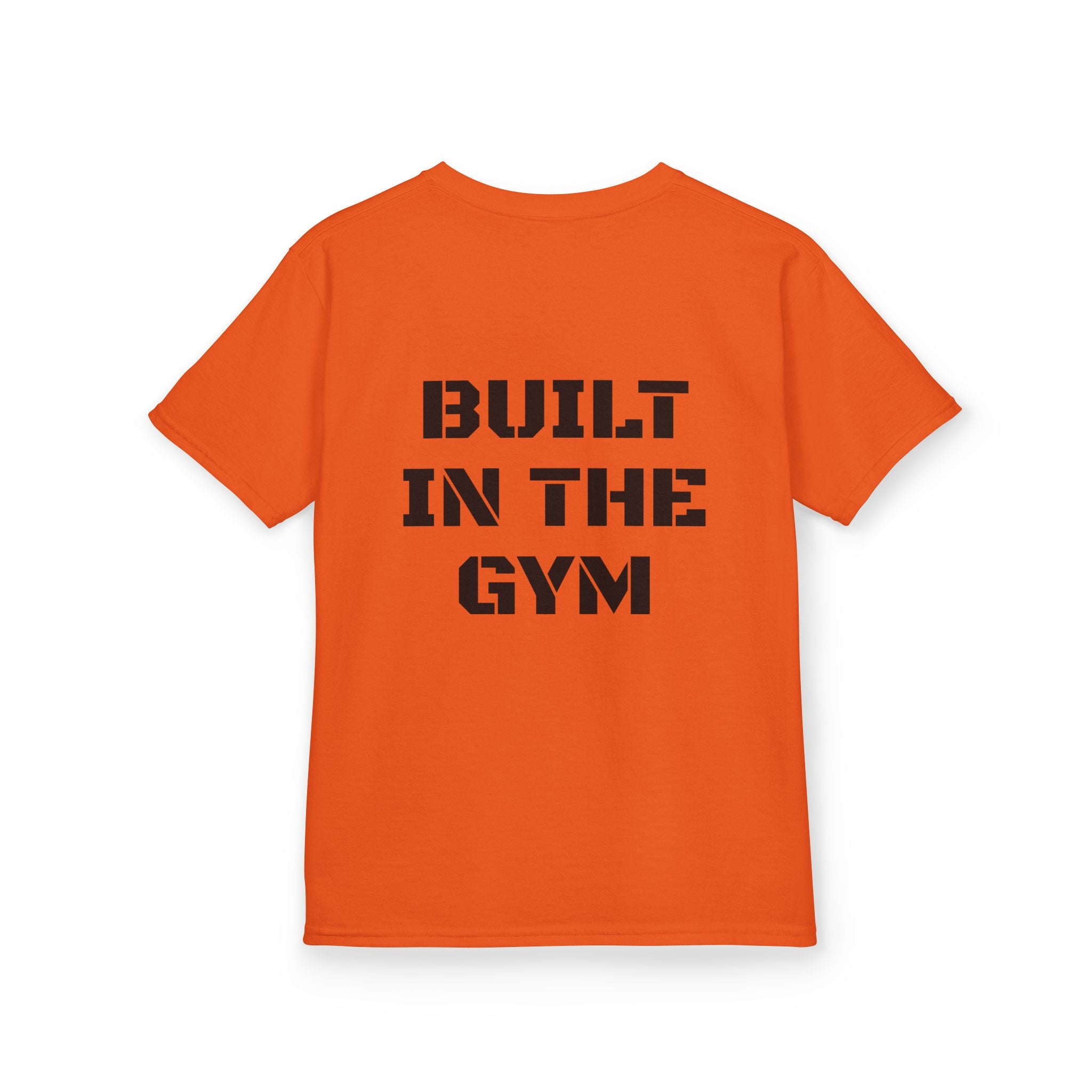 Kids Tee — "Built in the Gym" Motivational Fitness Shirt