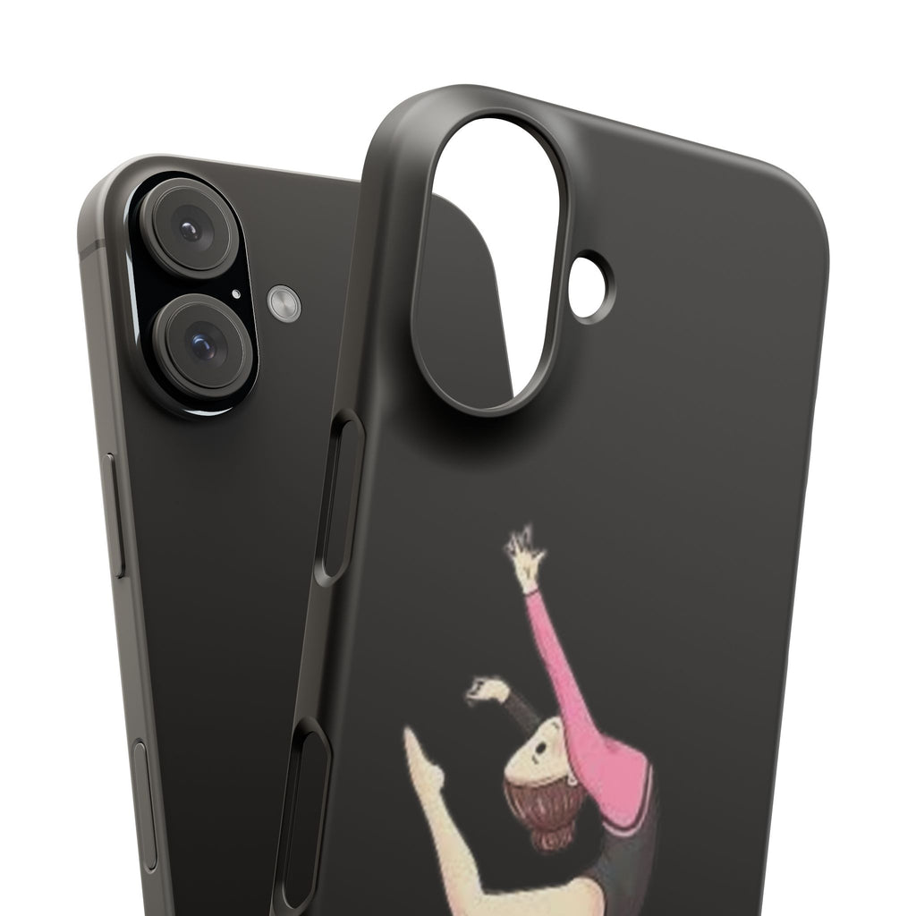 Gymnastics Phone Case — Leaping Girl Snap Case (Black)