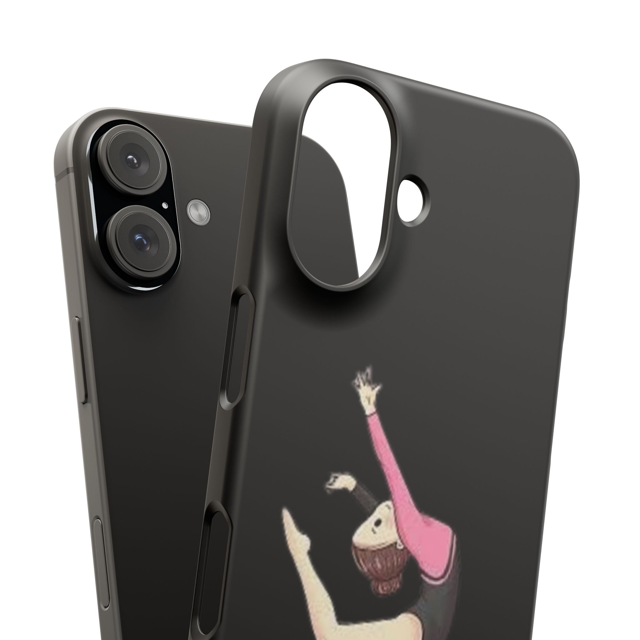 Gymnastics Phone Case — Leaping Girl Snap Case (Black)