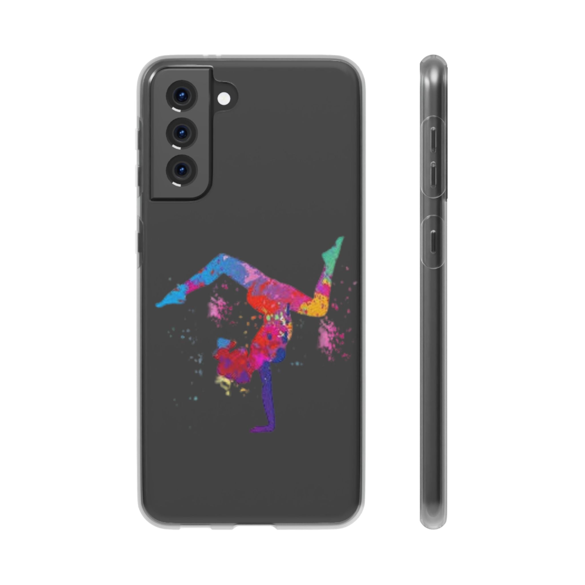 Gymnast Silhouette Phone Case – Colorful Acrobat Watercolor iPhone Cover