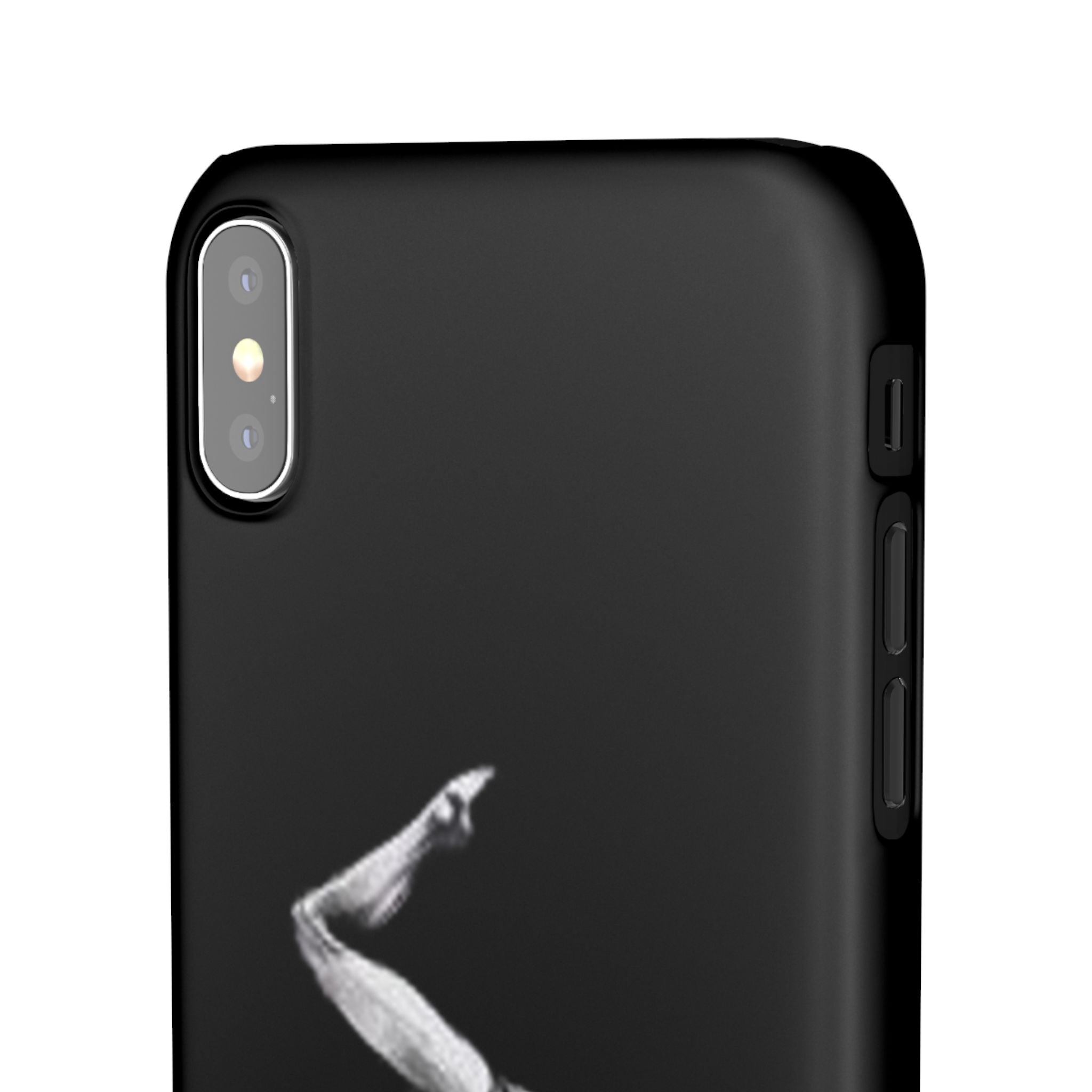 Coach Gymnastics Phone Case — Black Snap Phone Cover with Gymnast Silhouette