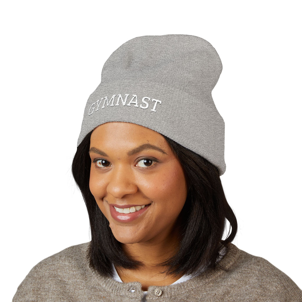 Gymnast Embroidered Cuffed Beanie