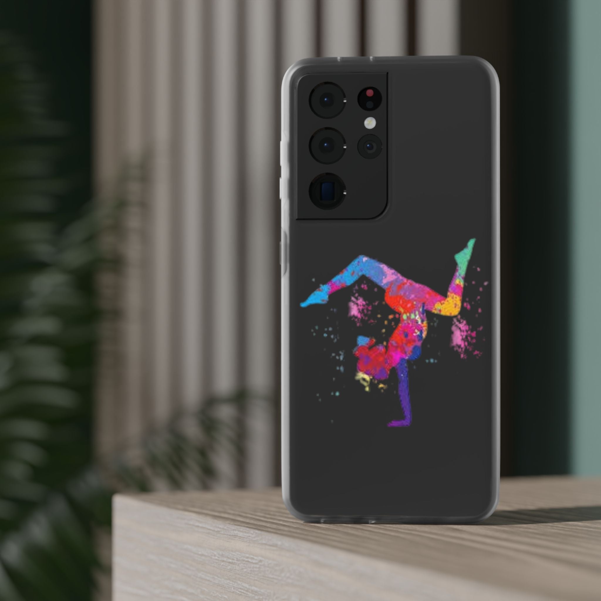 Gymnast Silhouette Phone Case – Colorful Acrobat Watercolor iPhone Cover