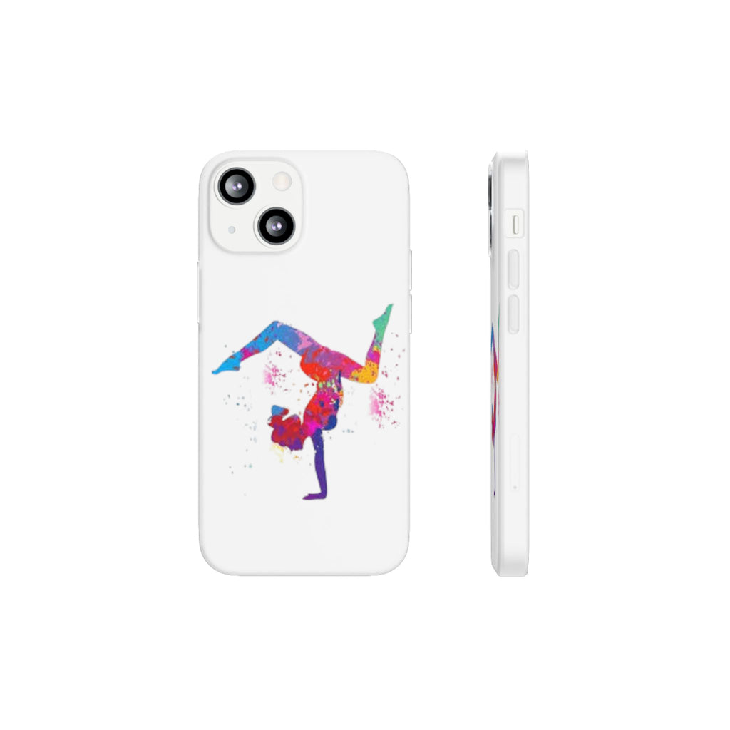 Gymnast Silhouette Phone Case – Colorful Acrobat Watercolor iPhone Cover