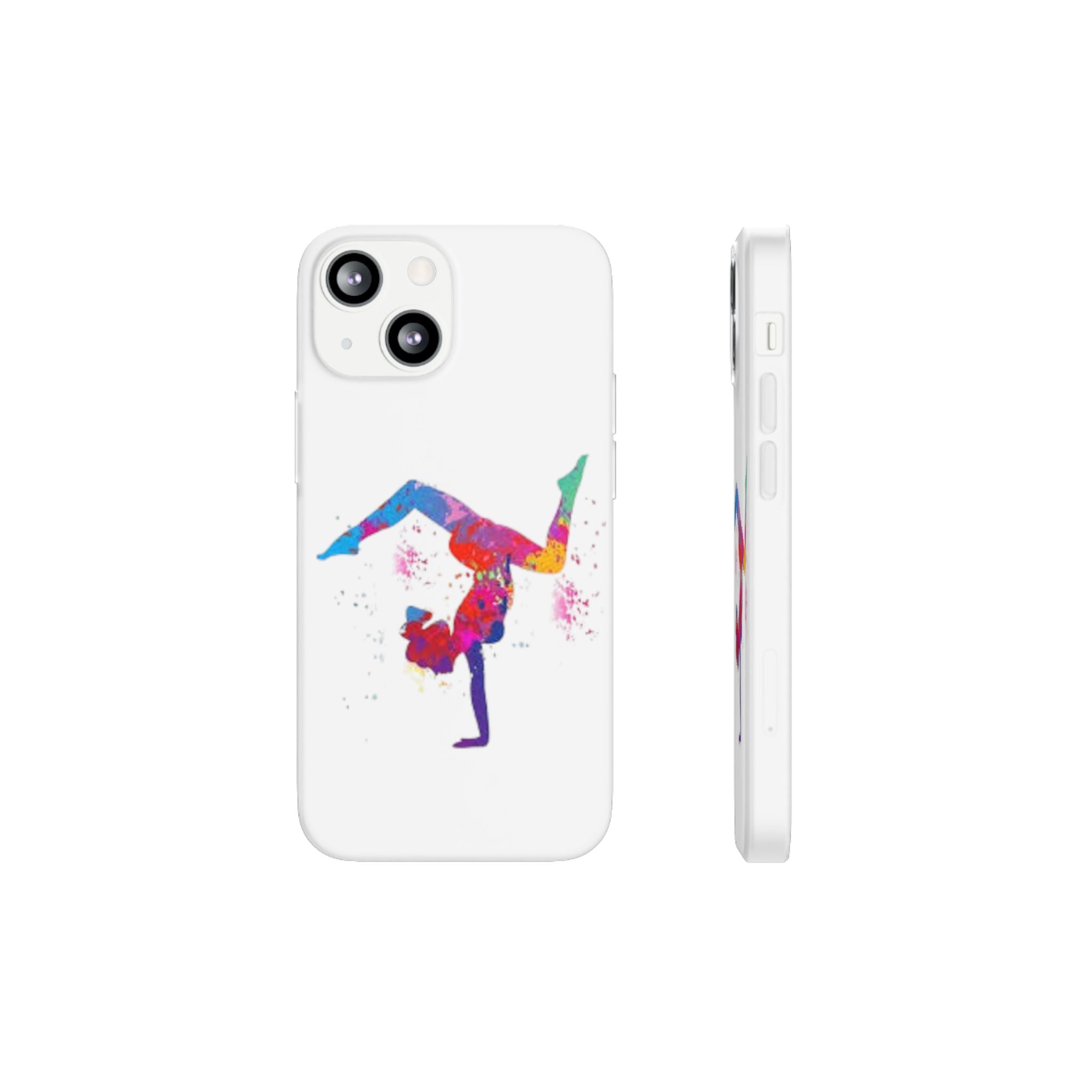 Gymnast Silhouette Phone Case – Colorful Acrobat Watercolor iPhone Cover
