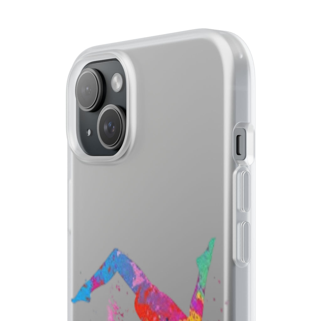 Gymnast Silhouette Phone Case – Colorful Acrobat Watercolor iPhone Cover