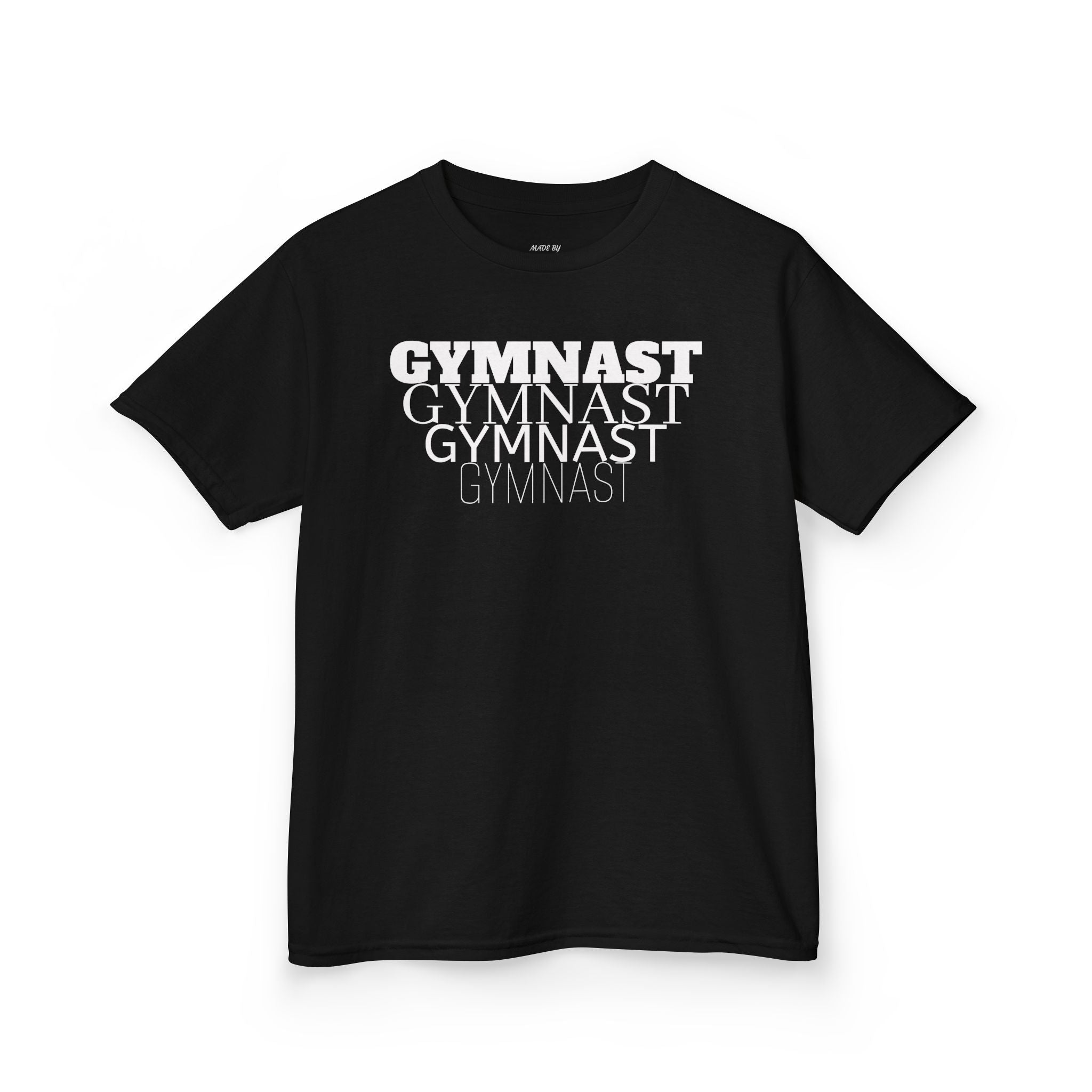 Kids Gymnast Repeat Logo Tee - Youth Gymnastics Shirt