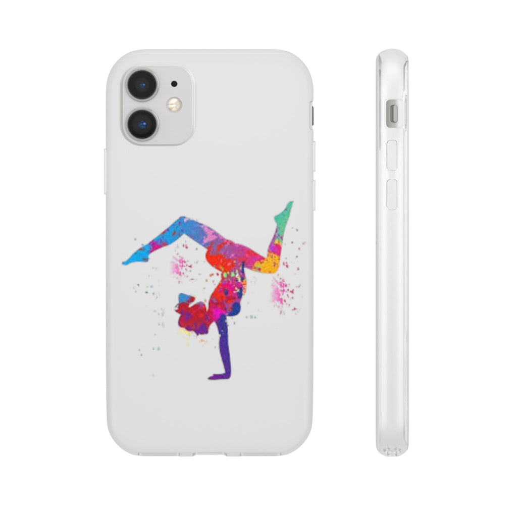 Gymnast Silhouette Phone Case – Colorful Acrobat Watercolor iPhone Cover