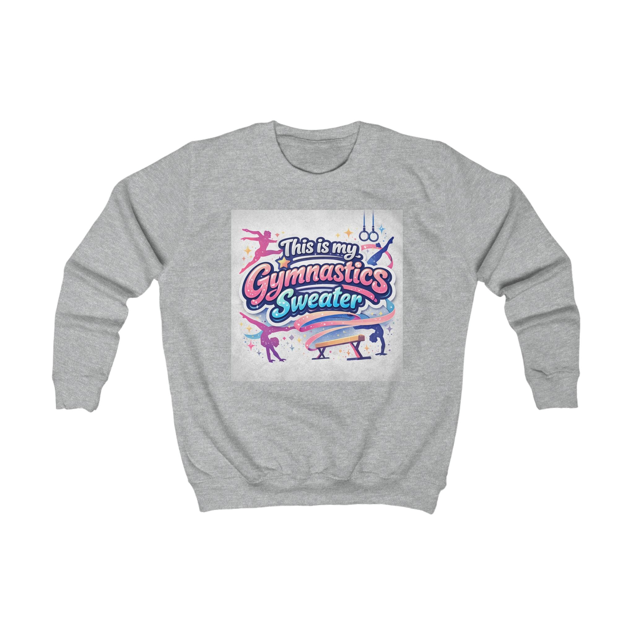 Kids Gymnastics Sweater - "This Is My Gymnastics Sweater" Cute Girl/Boy Athletic Crewneck