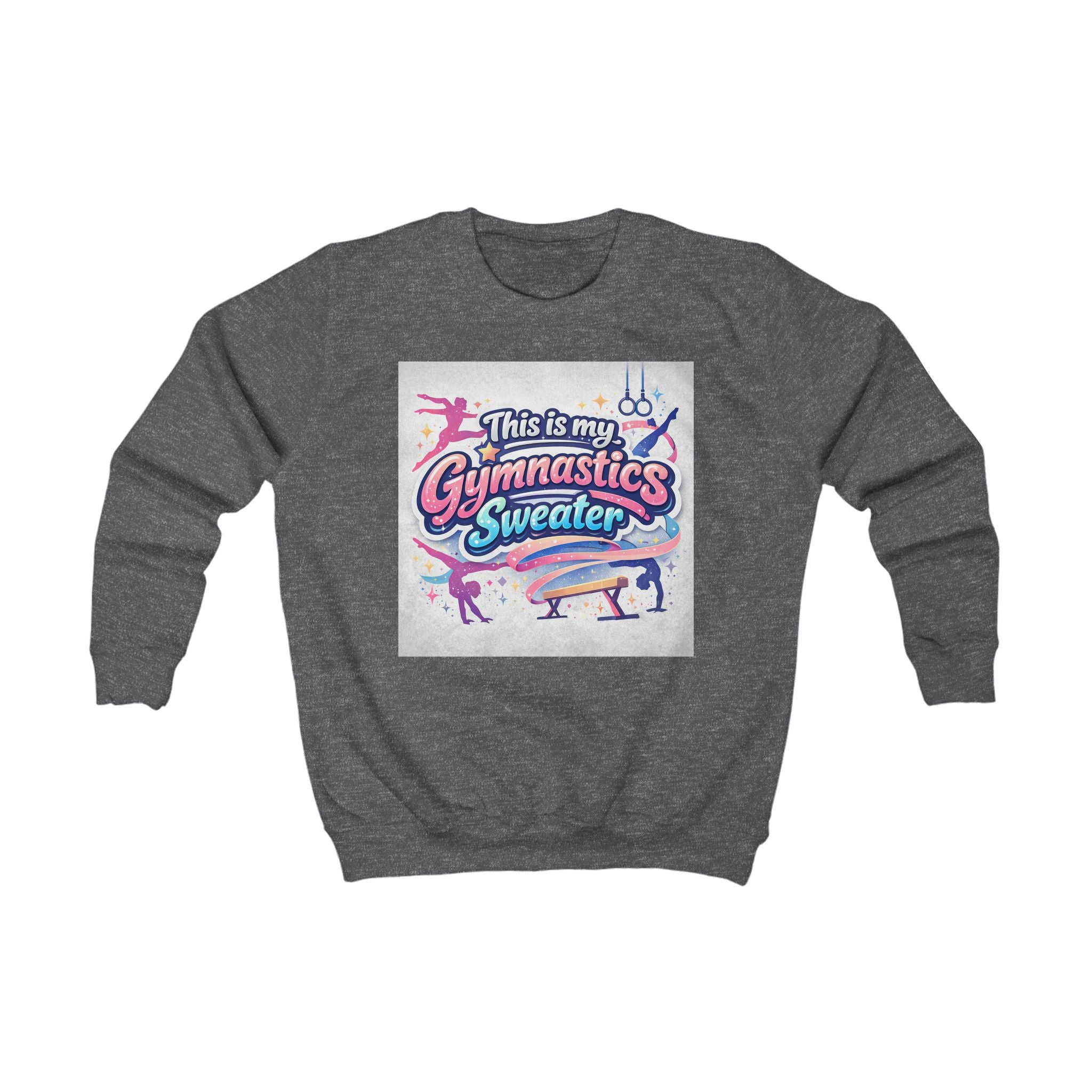 Kids Gymnastics Sweater - "This Is My Gymnastics Sweater" Cute Girl/Boy Athletic Crewneck