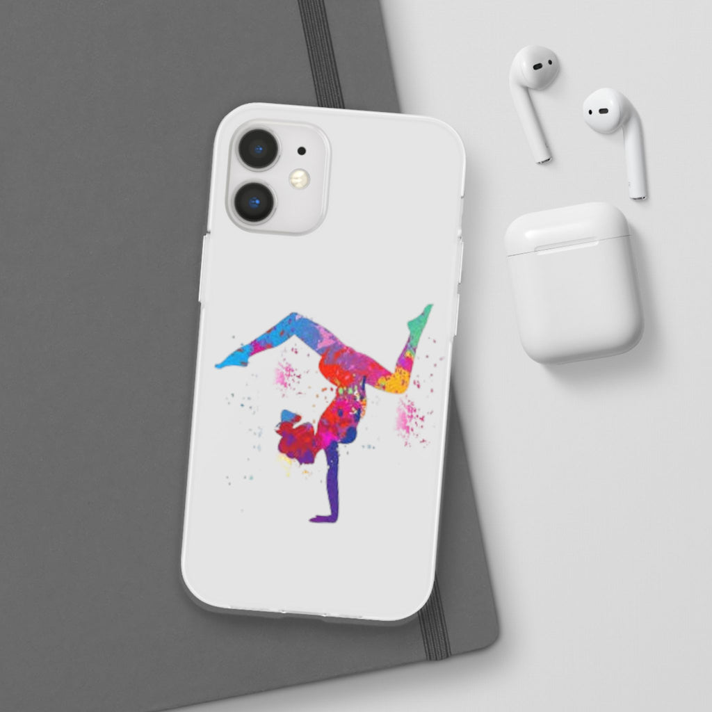 Gymnast Silhouette Phone Case – Colorful Acrobat Watercolor iPhone Cover