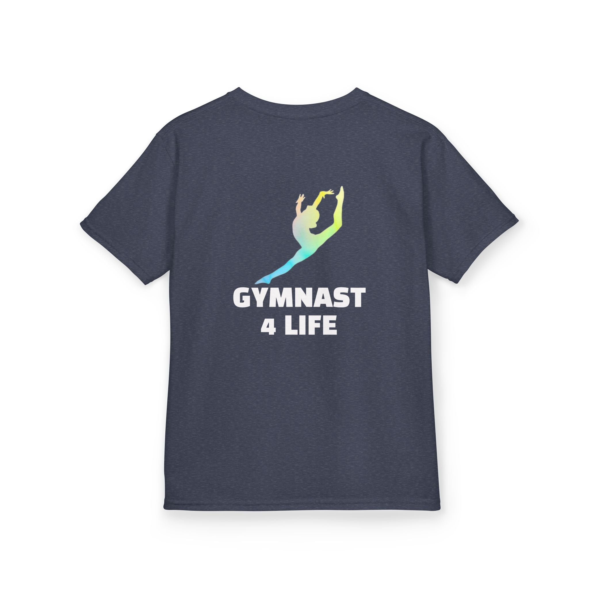 Gymnast Kids Tee — 'Gymnast 4 Life' Gradient Silhouette Shirt