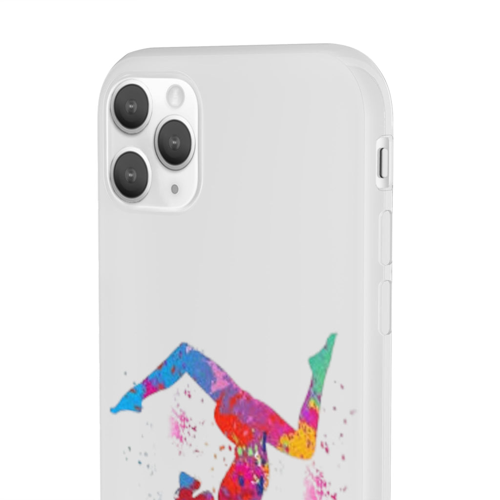 Gymnast Silhouette Phone Case – Colorful Acrobat Watercolor iPhone Cover