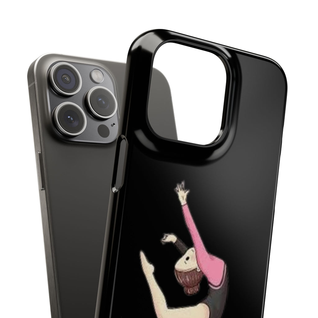 Gymnastics Phone Case — Leaping Girl Snap Case (Black)