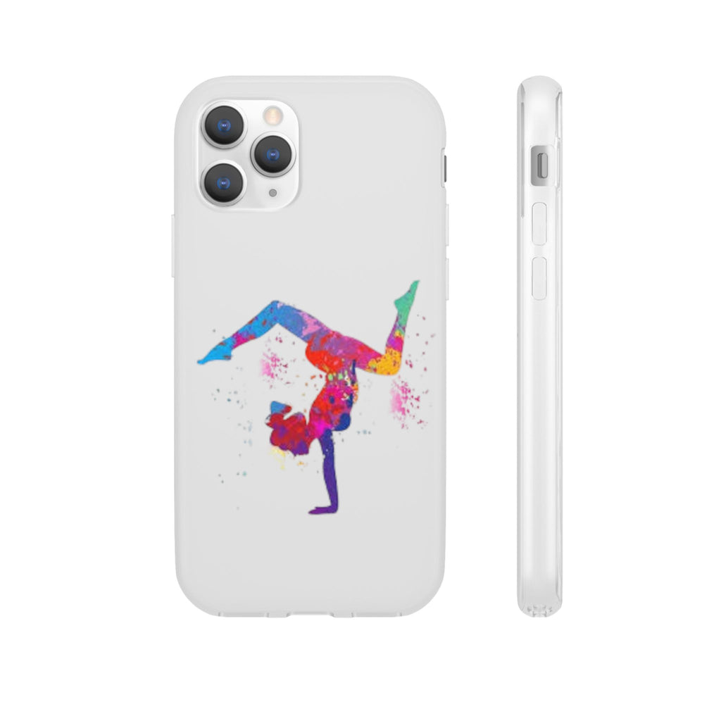Gymnast Silhouette Phone Case – Colorful Acrobat Watercolor iPhone Cover