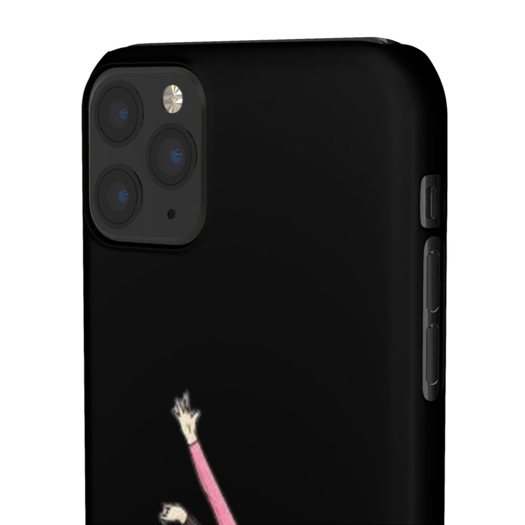 Gymnastics Phone Case — Leaping Girl Snap Case (Black)