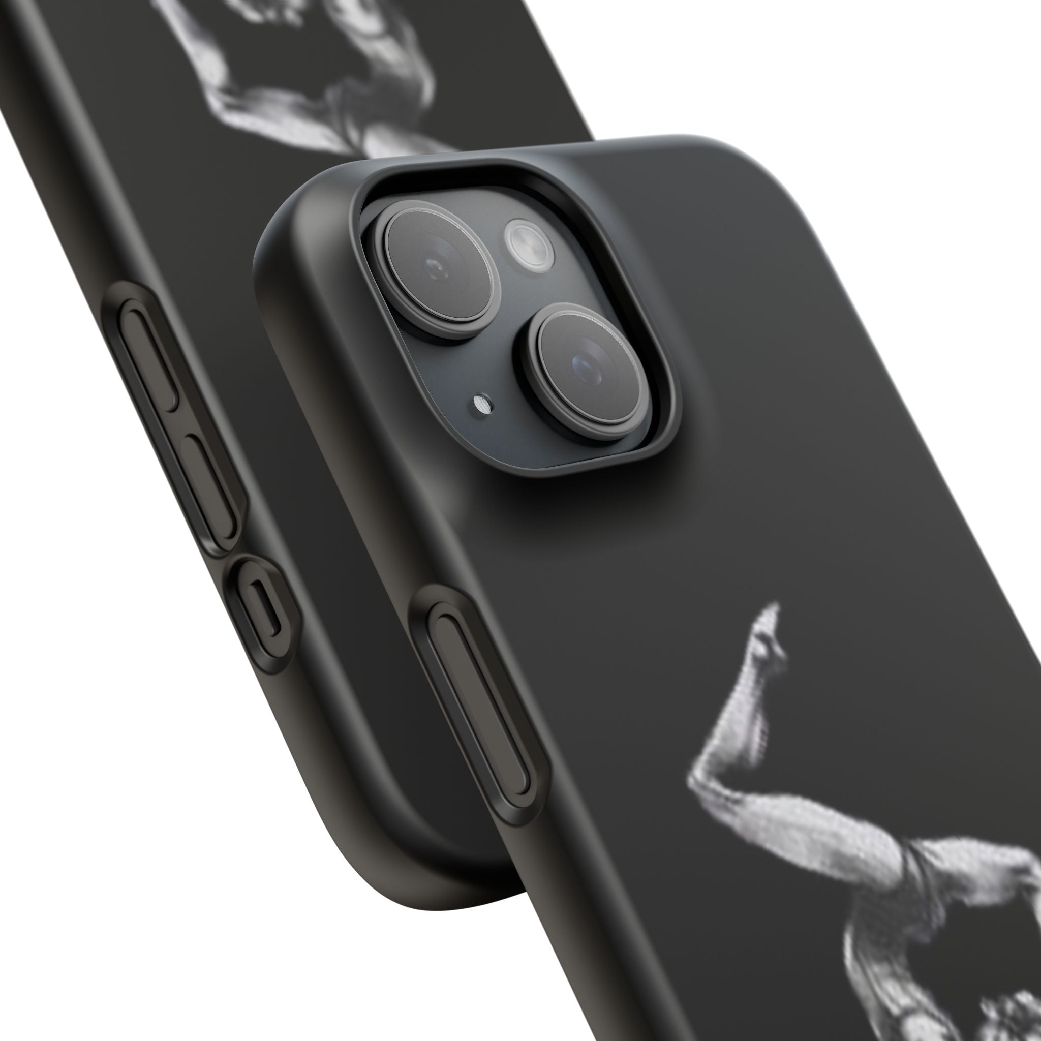 Gymnastics Phone Case — Black Chalk-Style Handstand Design
