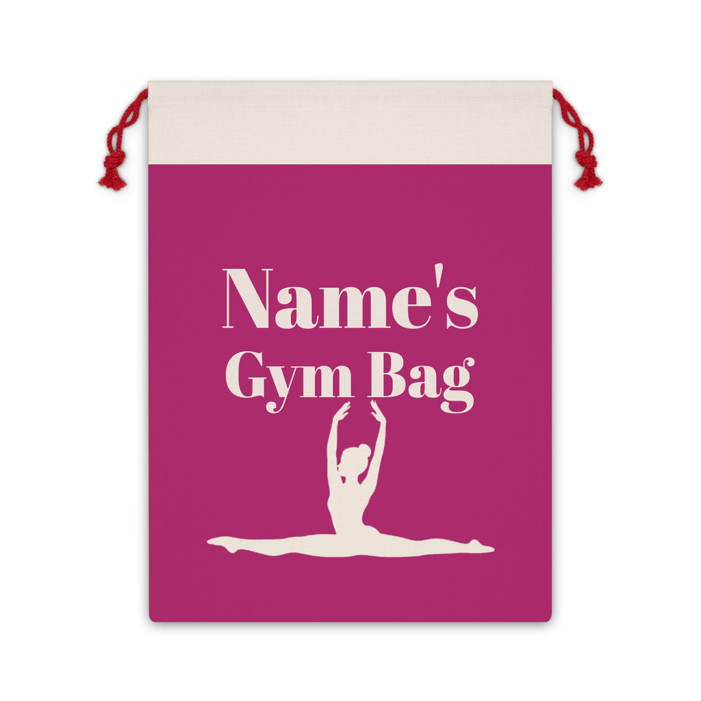 Personalized Gym Bag — Custom Name Gymnastics Drawstring Pouch