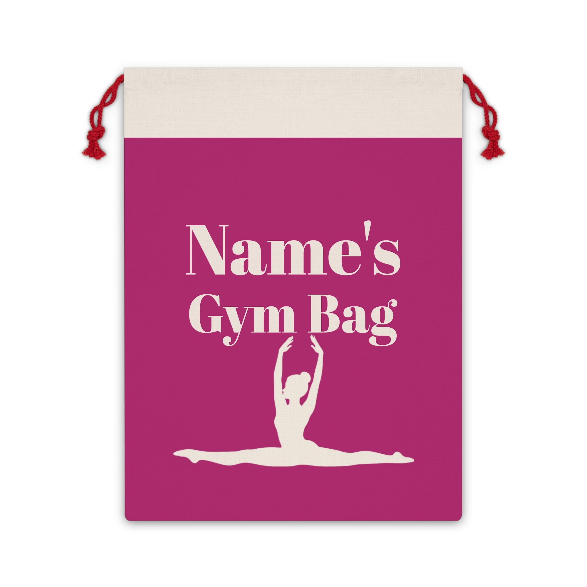 Personalized Gym Bag — Custom Name Gymnastics Drawstring Pouch