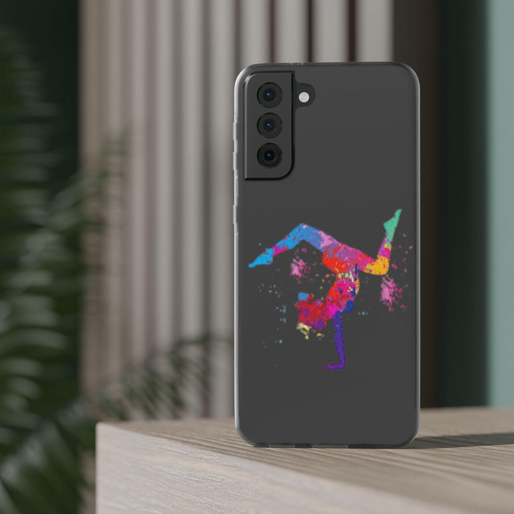 Gymnast Silhouette Phone Case – Colorful Acrobat Watercolor iPhone Cover