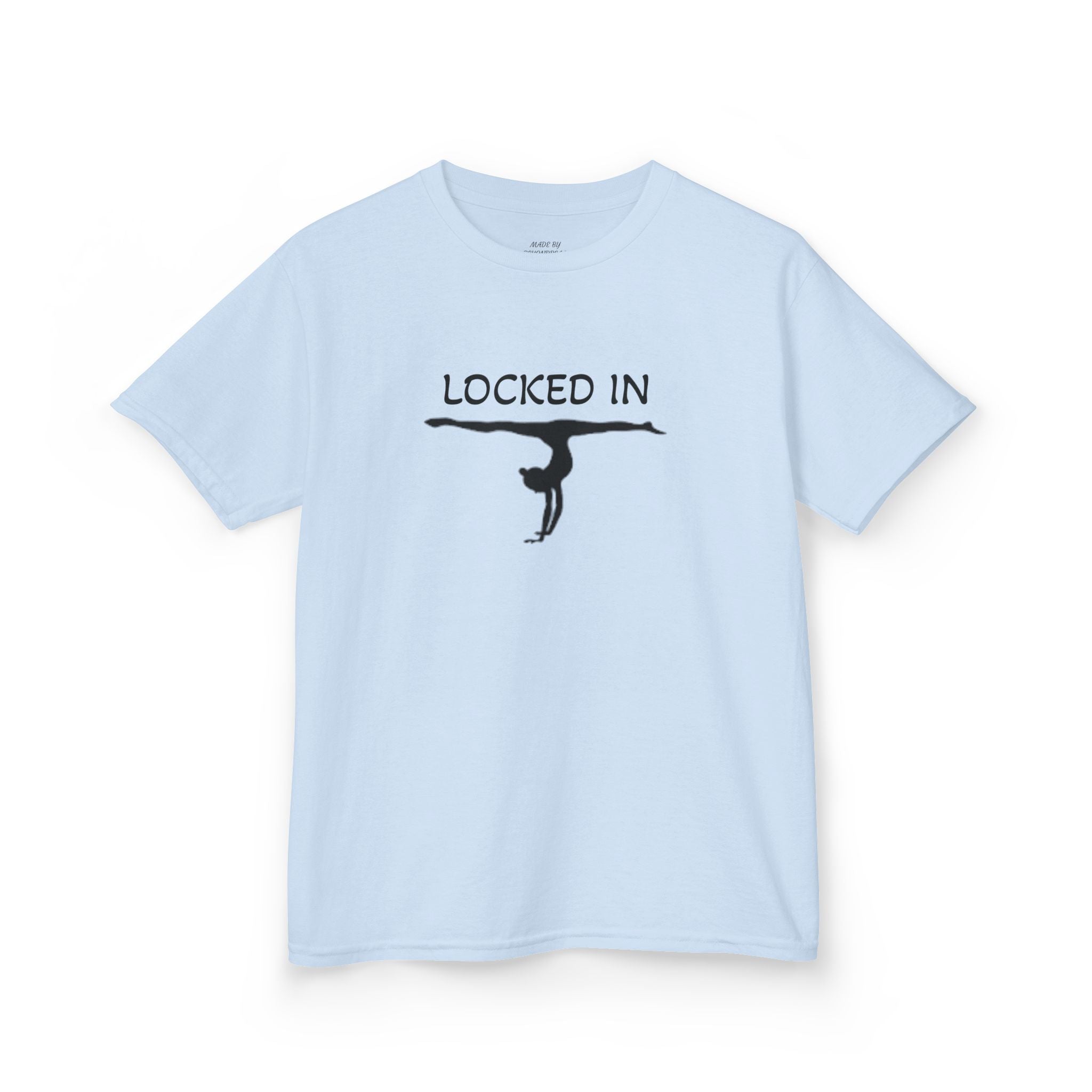 Kids Gymnastics T‑Shirt — "Stay Locked In" Balance Beam Design