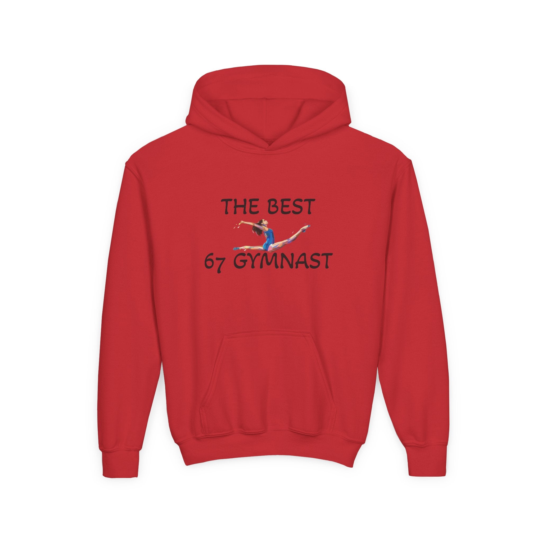 Youth Gymnast Hoodie — "The Best 67 Gymnast" Cute Gymnastics Sweatshirt (Kids)