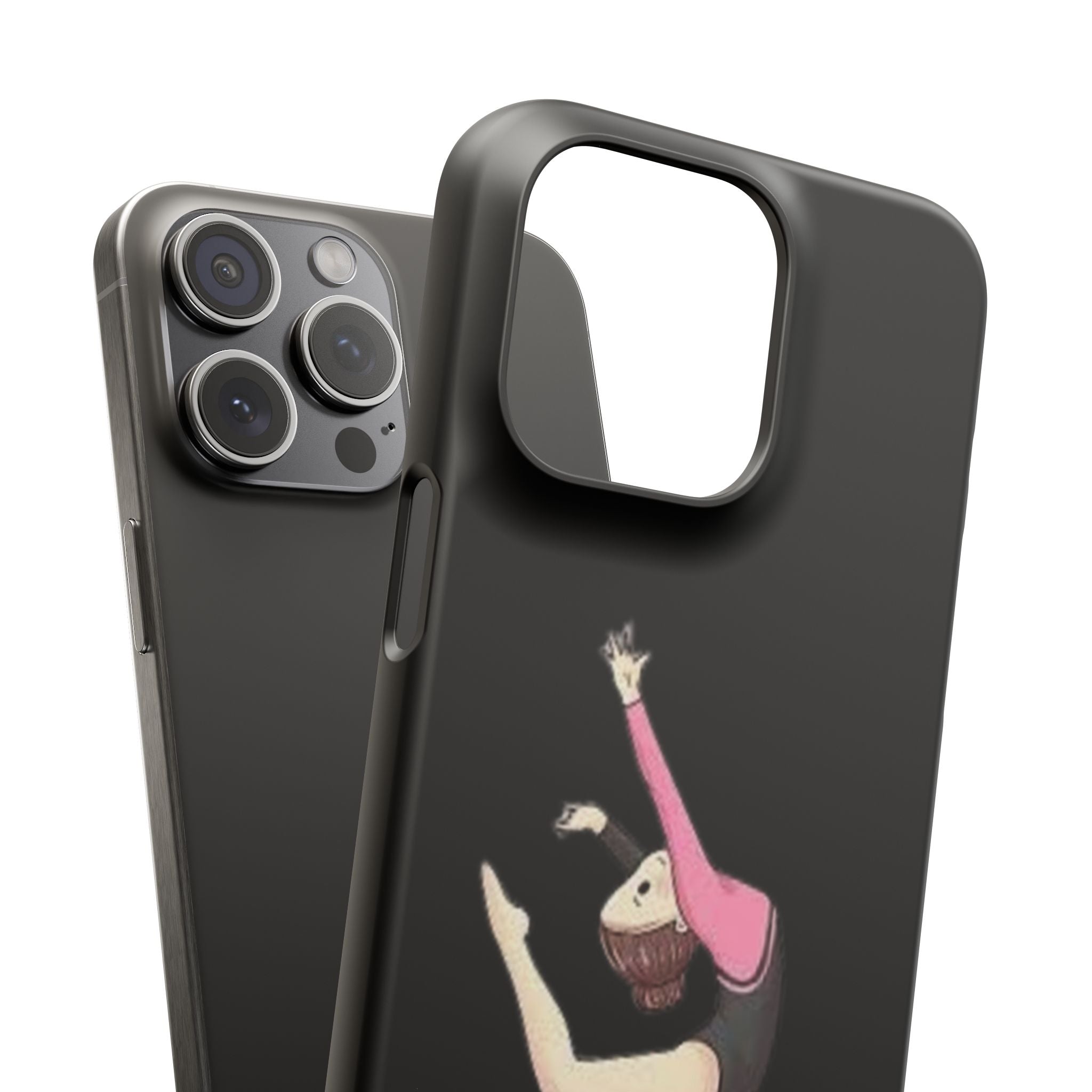 Gymnastics Phone Case — Leaping Girl Snap Case (Black)