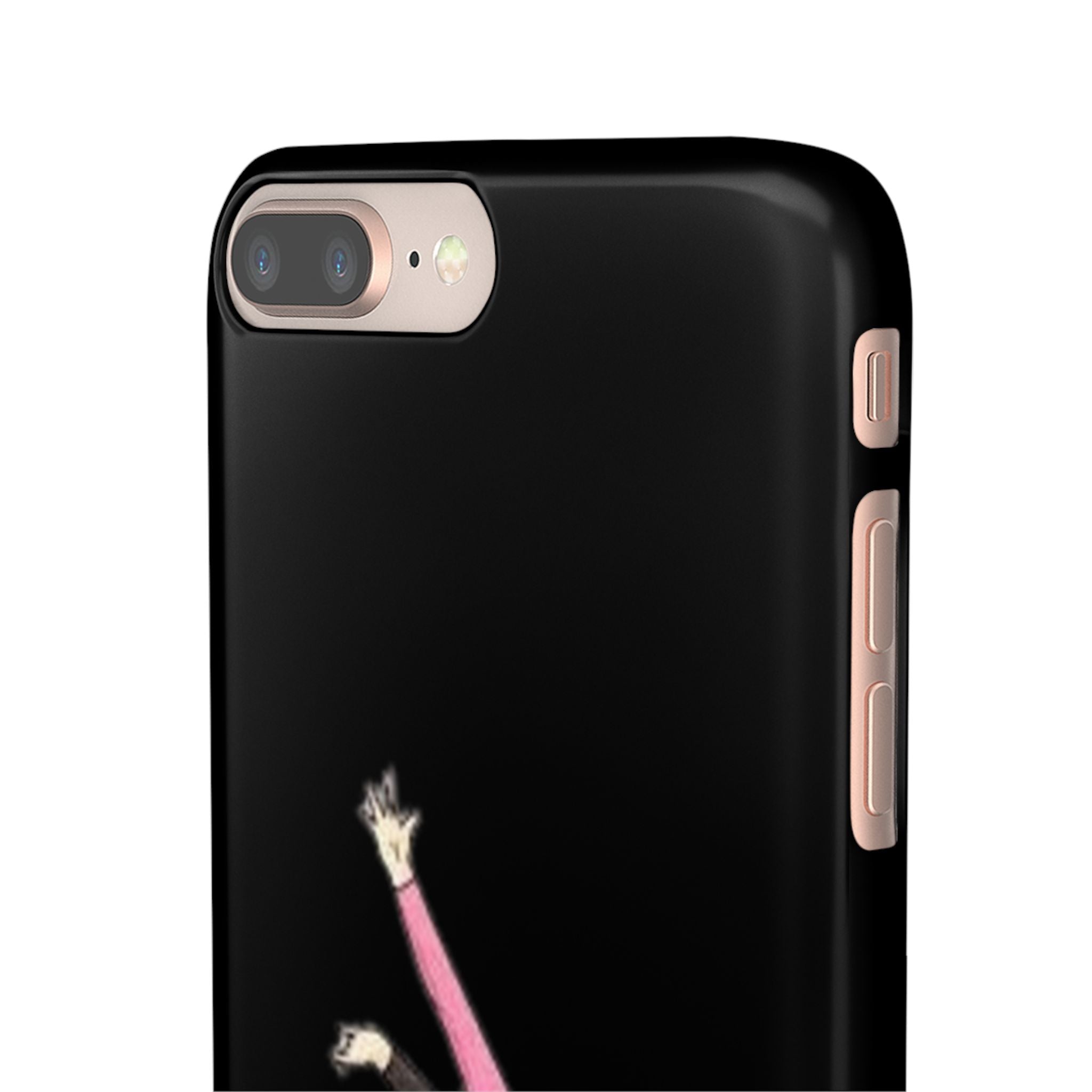 Gymnastics Phone Case — Leaping Girl Snap Case (Black)