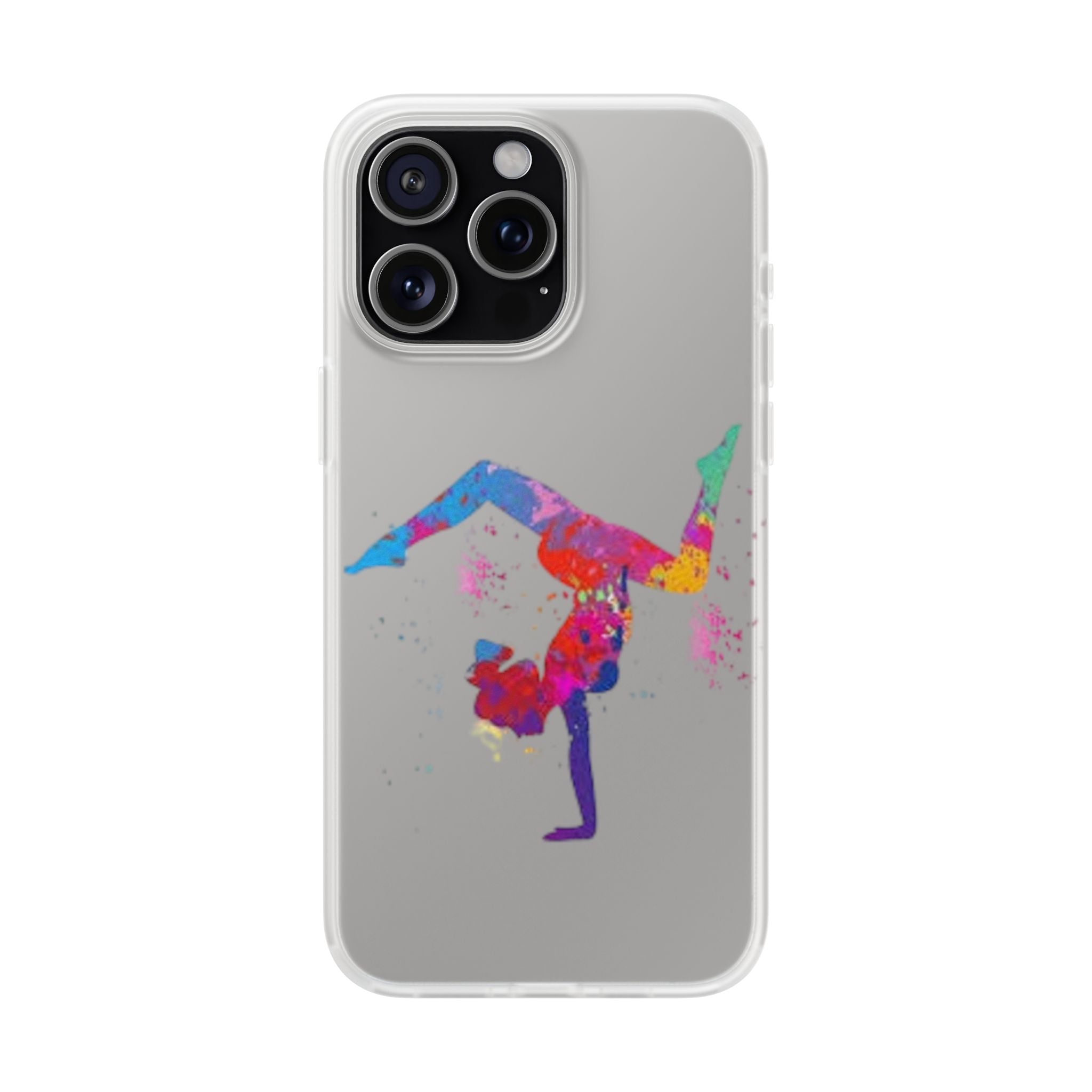 Gymnast Silhouette Phone Case – Colorful Acrobat Watercolor iPhone Cover