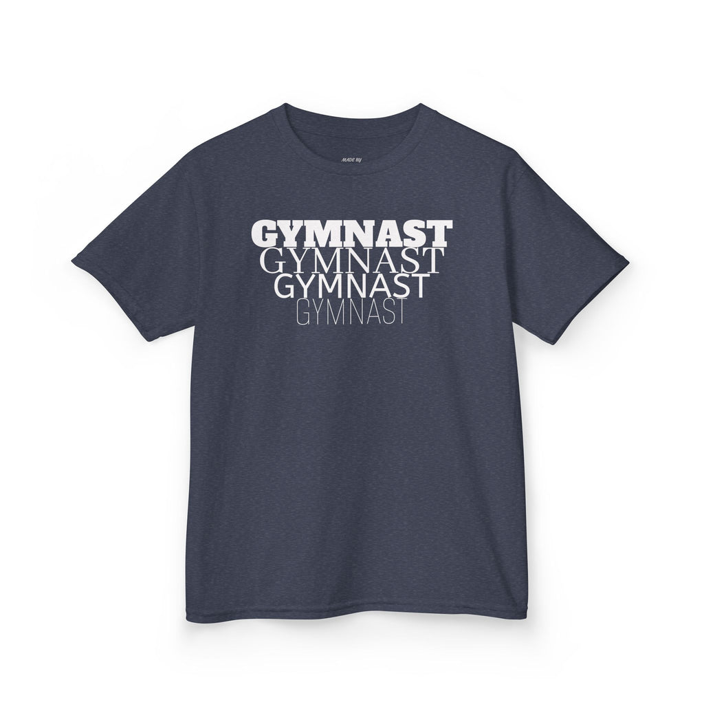 Kids Gymnast Repeat Logo Tee - Youth Gymnastics Shirt