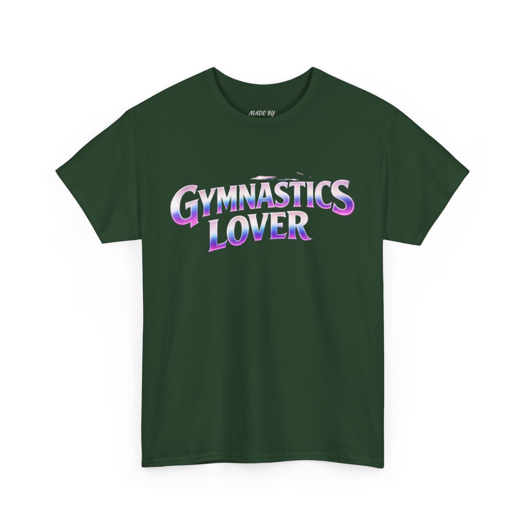 Adults Gymnastics Lover Tee — Retro Iridescent Graphic T-Shirt for Gymnastics Fans