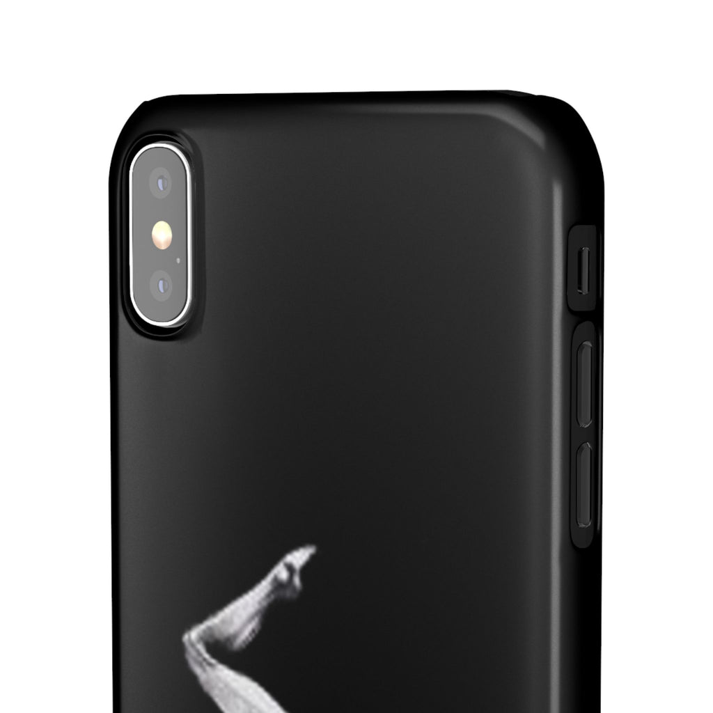 Gymnastics Phone Case — Black Chalk-Style Handstand Design