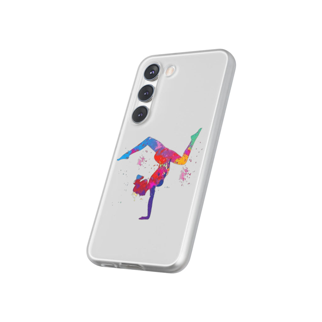 Gymnast Silhouette Phone Case – Colorful Acrobat Watercolor iPhone Cover