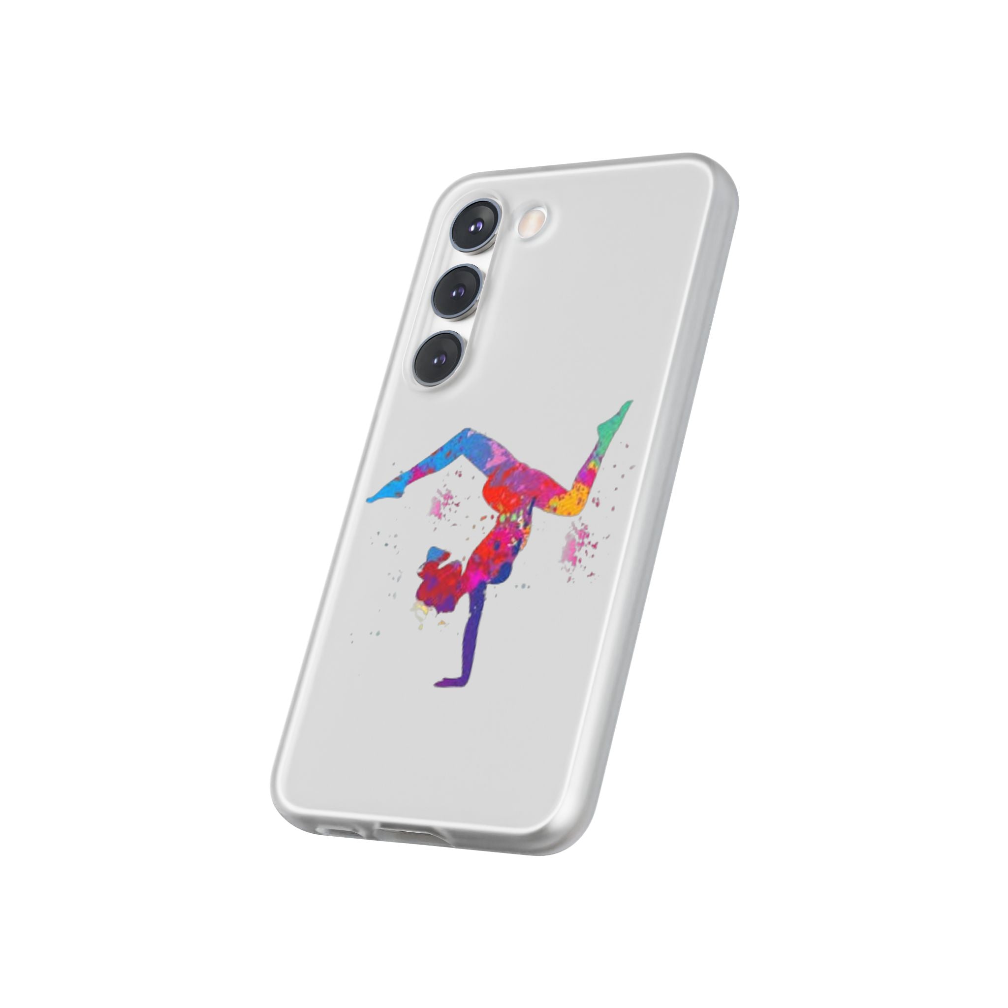 Gymnast Silhouette Phone Case – Colorful Acrobat Watercolor iPhone Cover