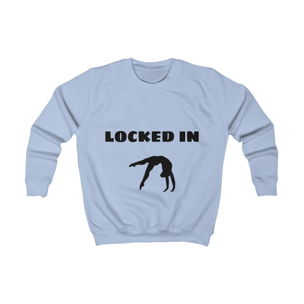 Kids Gymnastics Sweatshirt "Locked In" — Girls & Boys Athletic Pullover