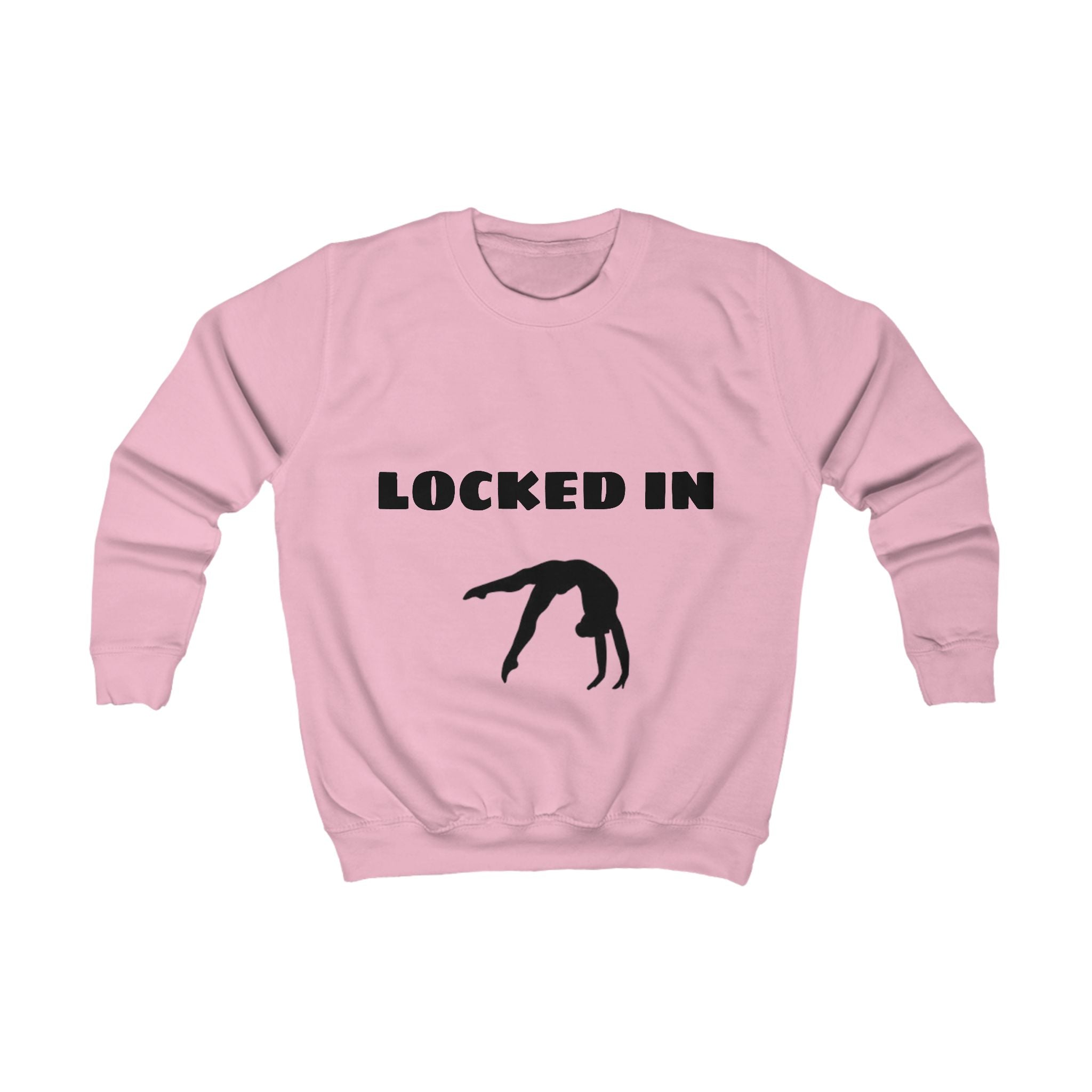 Kids Gymnastics Sweatshirt "Locked In" — Girls & Boys Athletic Pullover