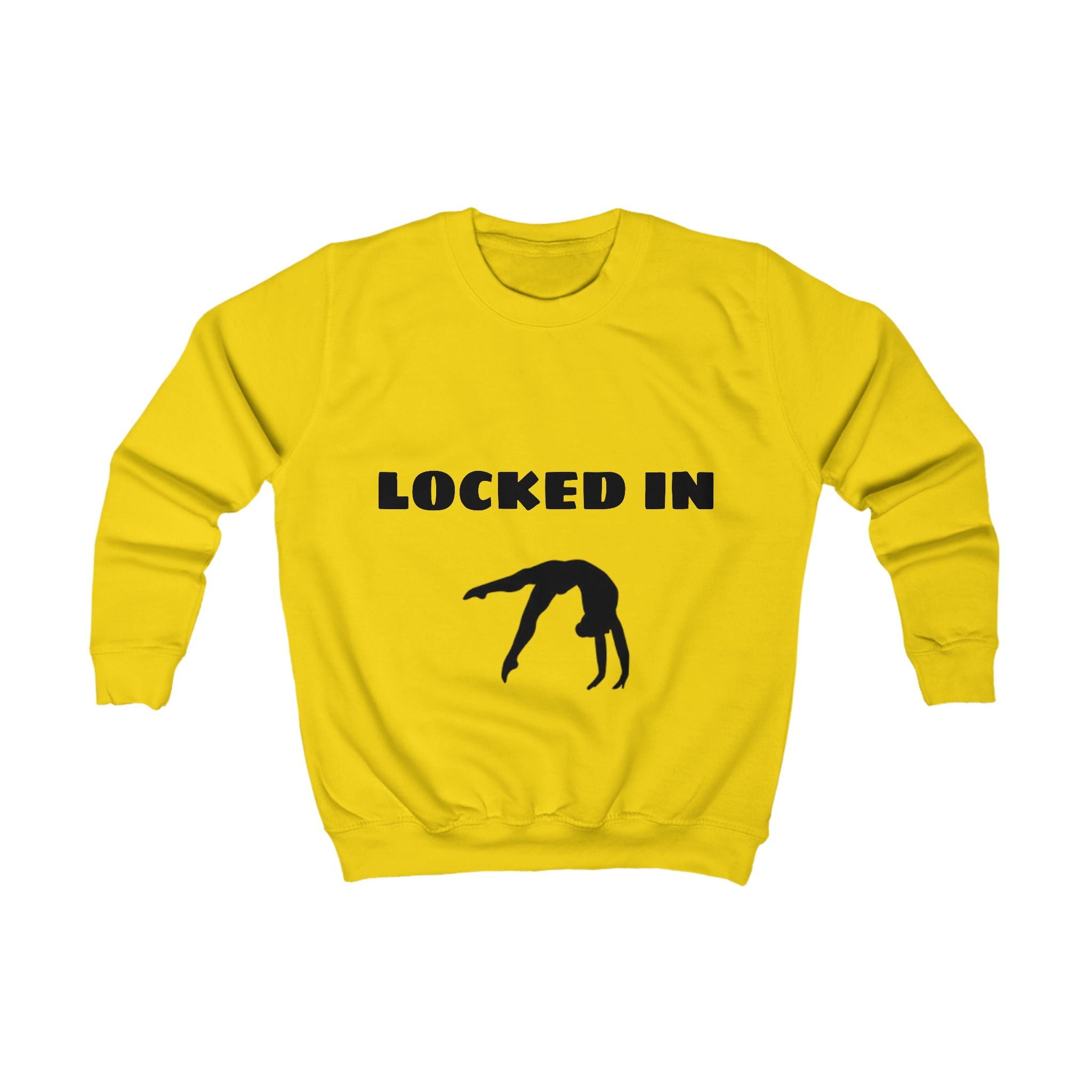 Kids Gymnastics Sweatshirt "Locked In" — Girls & Boys Athletic Pullover