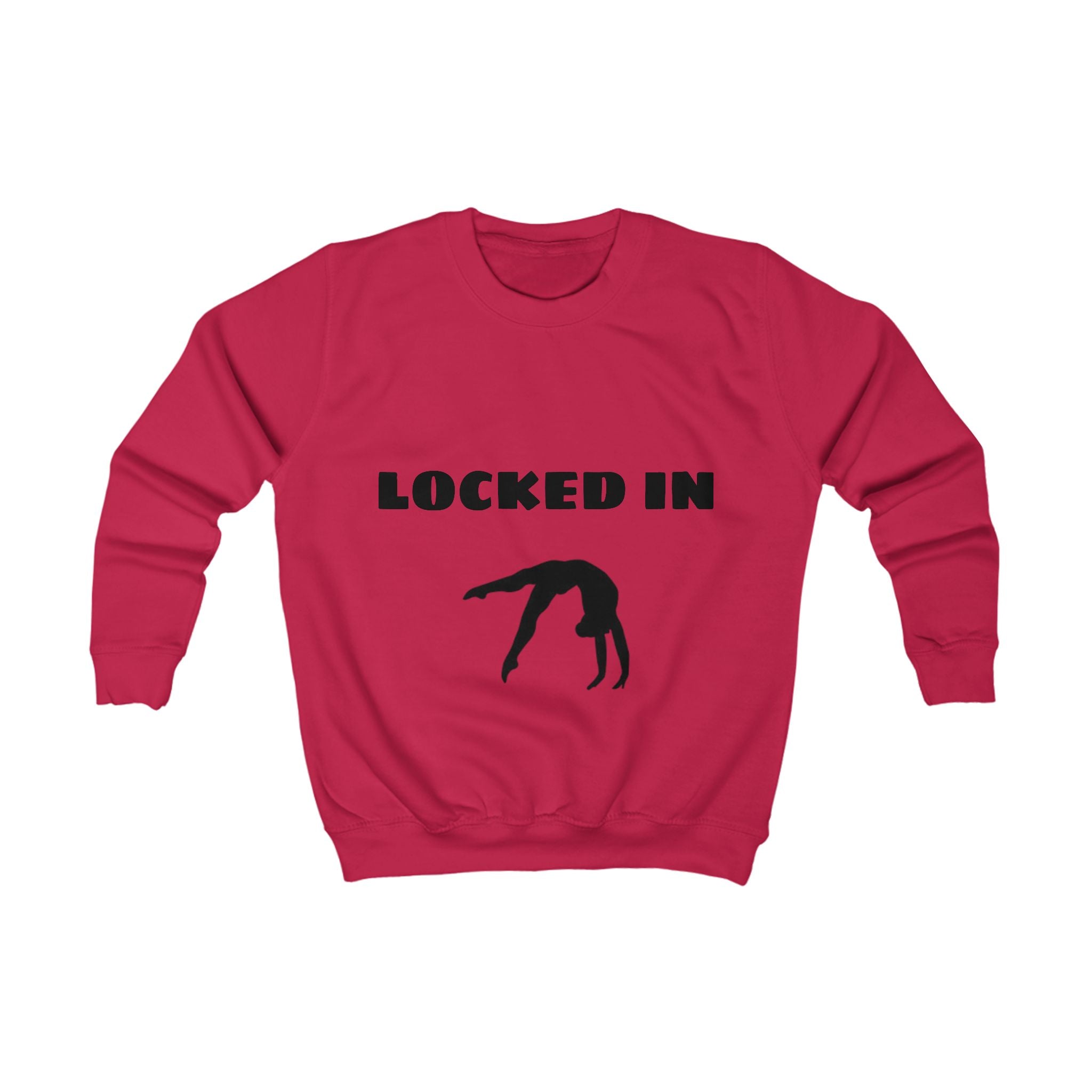 Kids Gymnastics Sweatshirt "Locked In" — Girls & Boys Athletic Pullover