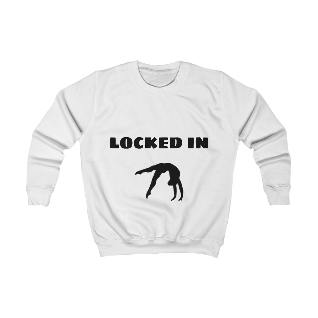 Kids Gymnastics Sweatshirt "Locked In" — Girls & Boys Athletic Pullover