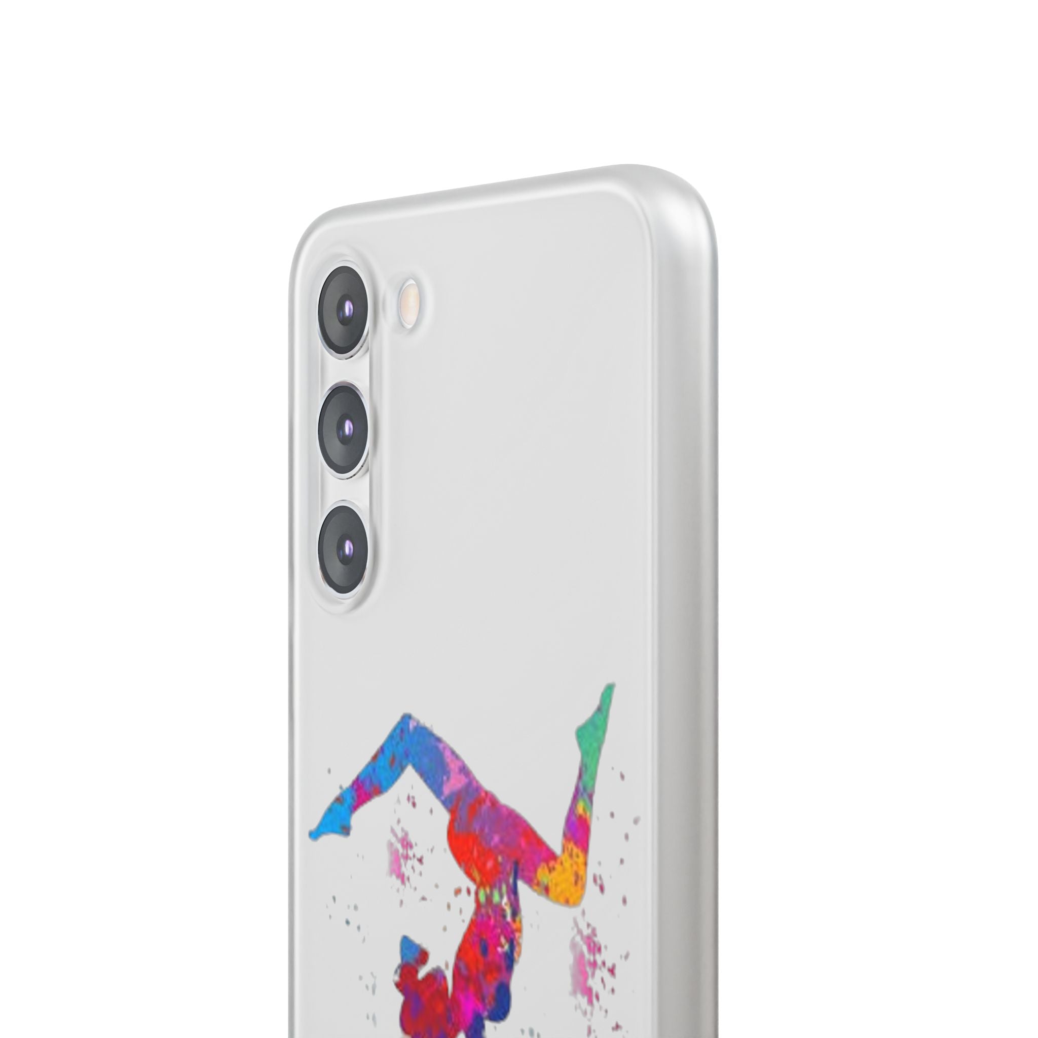 Gymnast Silhouette Phone Case – Colorful Acrobat Watercolor iPhone Cover