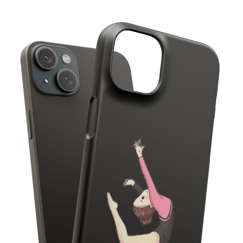 Gymnastics Phone Case — Leaping Girl Snap Case (Black)