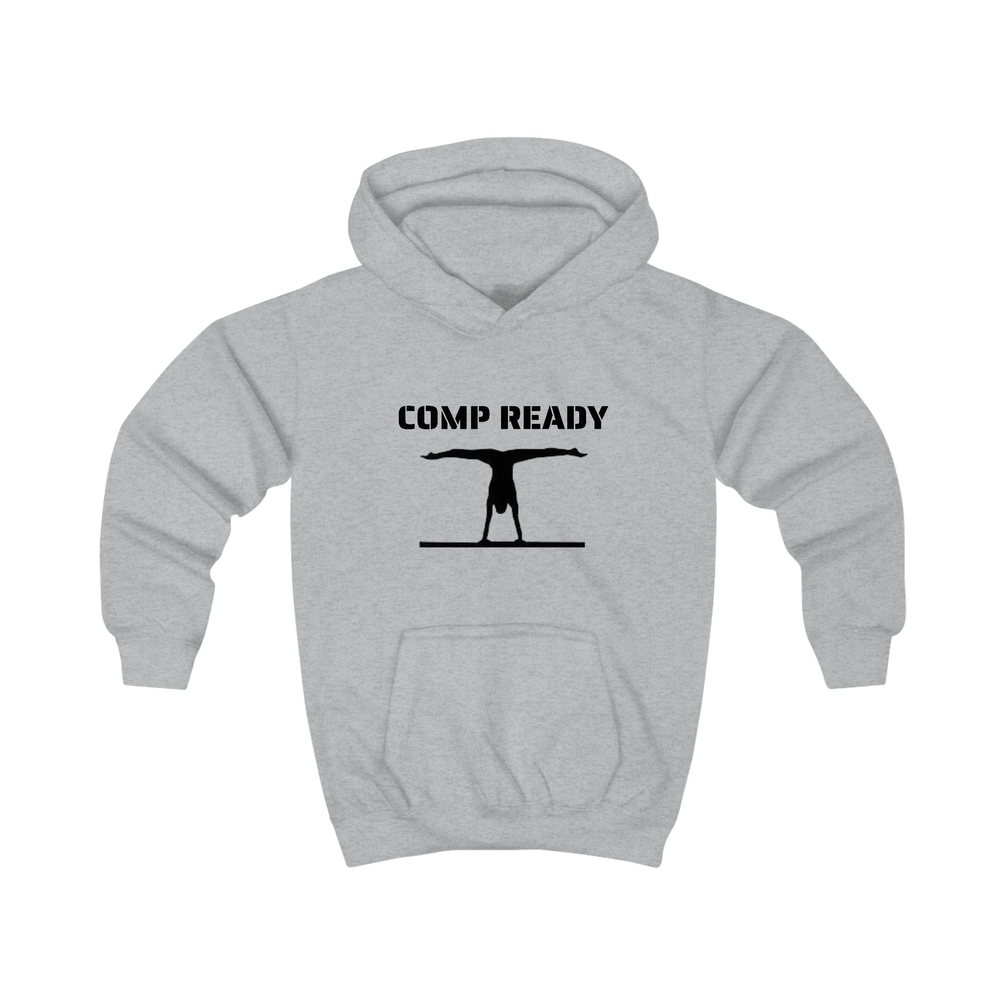 Kids Gymnastics Hoodie - "Comp Ready" Balance Beam Sweatshirt for Young Gymnasts