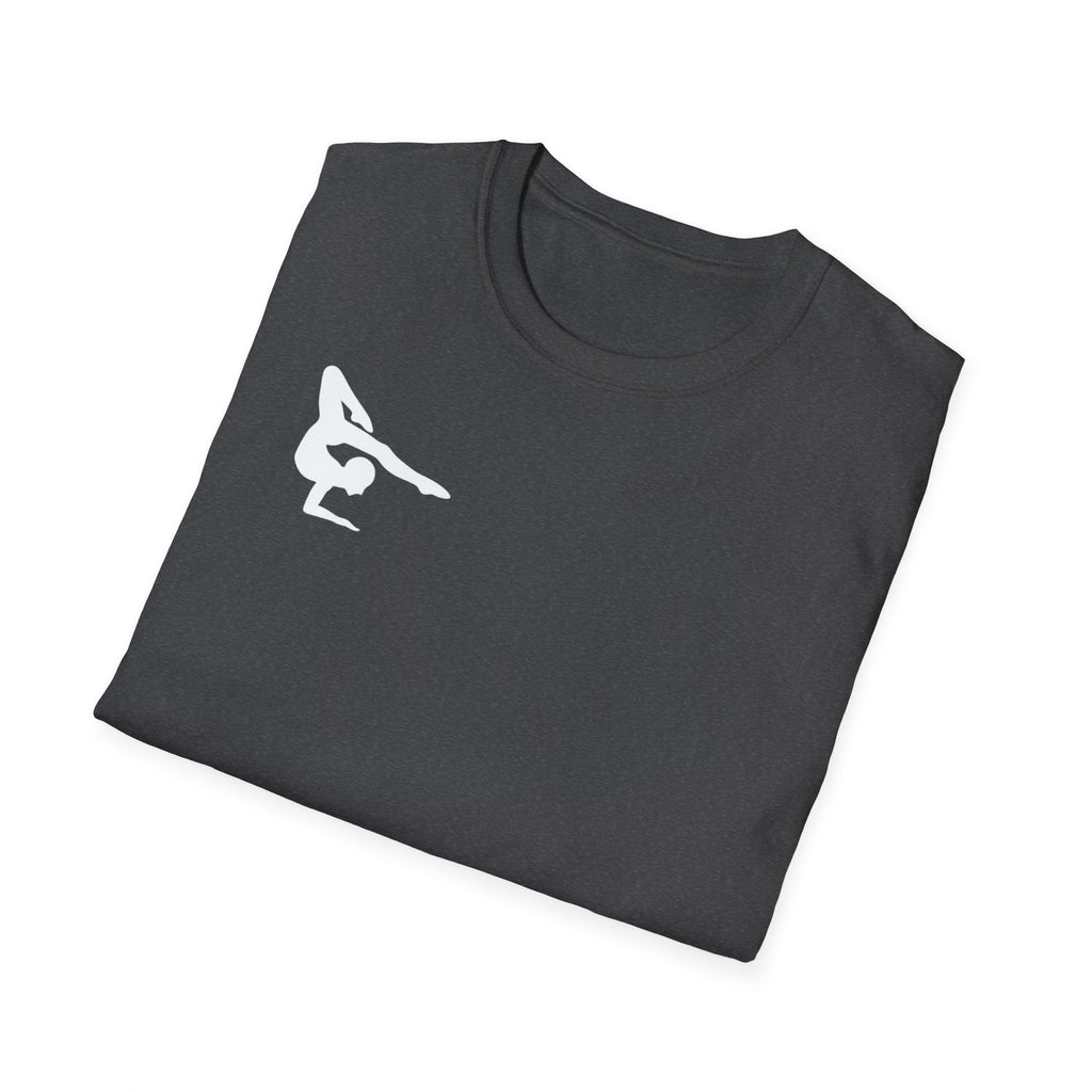 Relentless Gymnastics T-Shirt — Back Silhouette Athletic Tee (Adults)