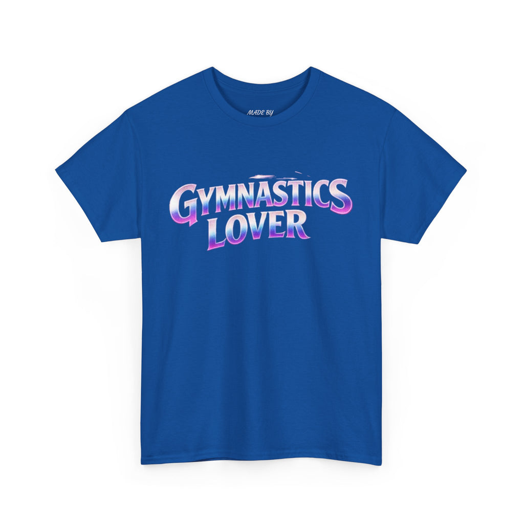 Adults Gymnastics Lover Tee — Retro Iridescent Graphic T-Shirt for Gymnastics Fans