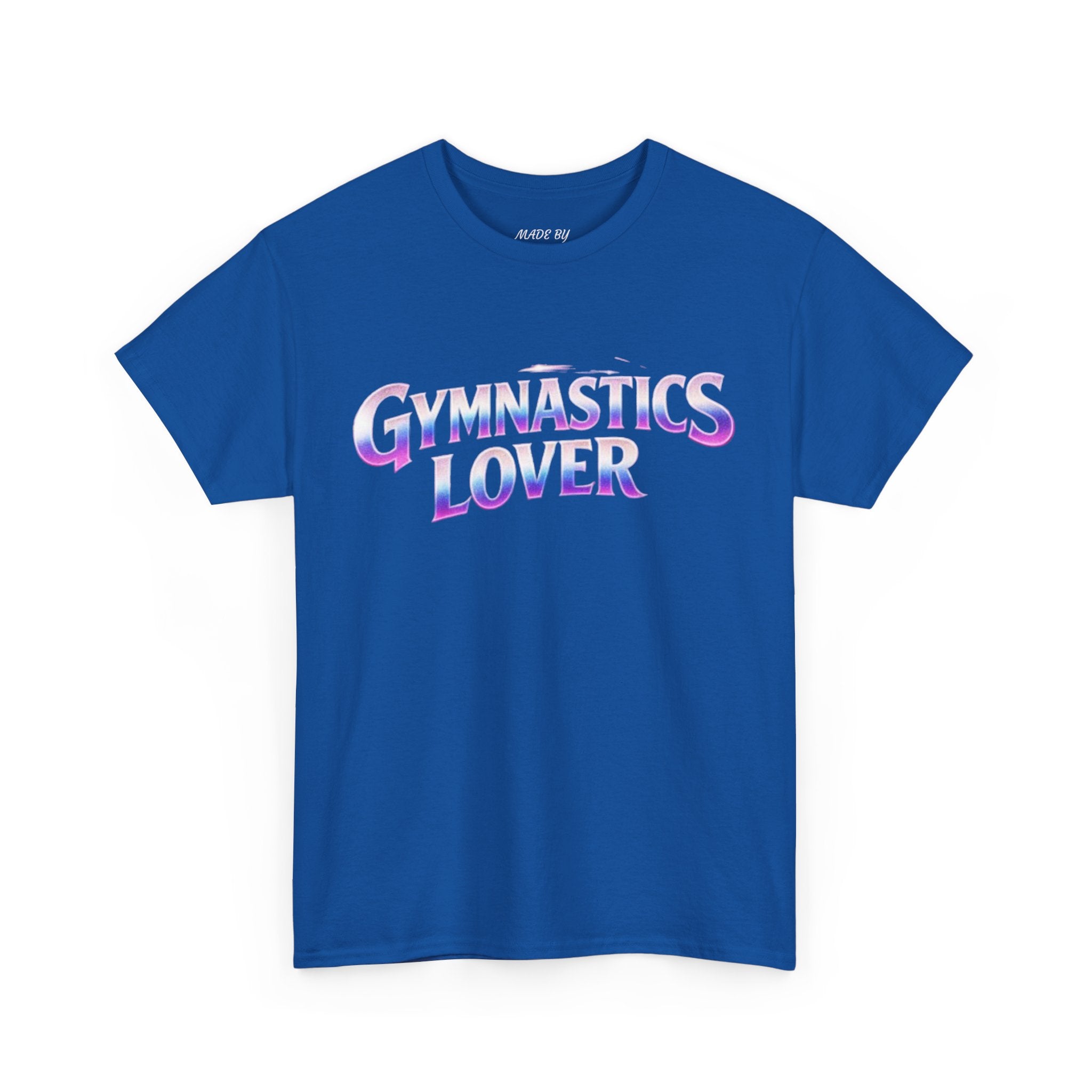 Adults Gymnastics Lover Tee — Retro Iridescent Graphic T-Shirt for Gymnastics Fans
