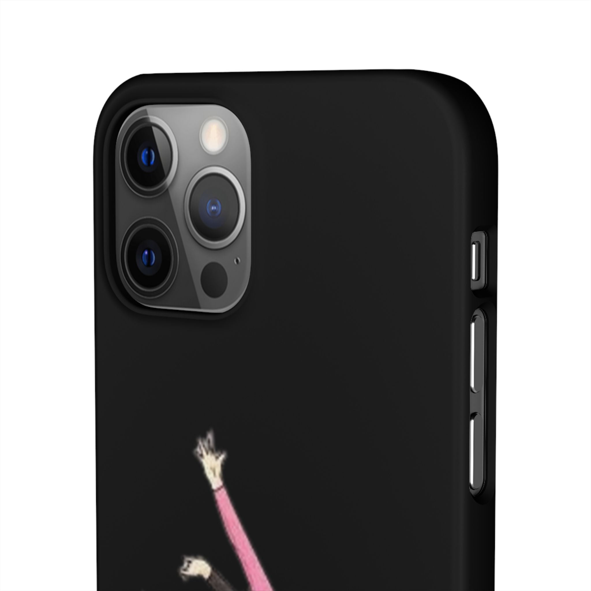 Gymnastics Phone Case — Leaping Girl Snap Case (Black)