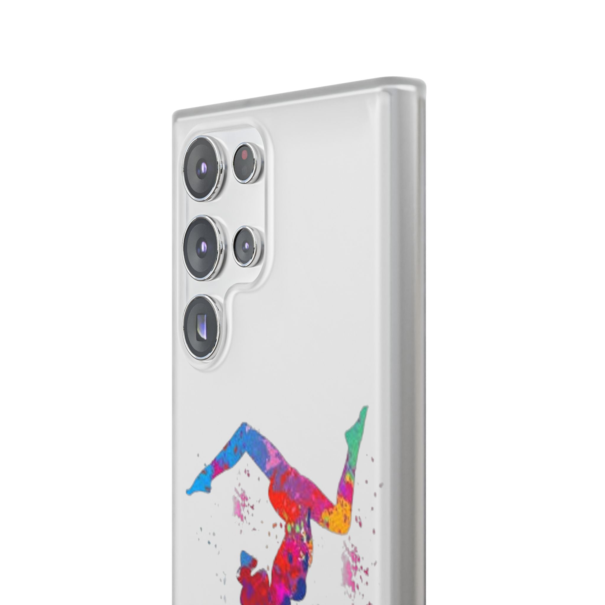 Gymnast Silhouette Phone Case – Colorful Acrobat Watercolor iPhone Cover
