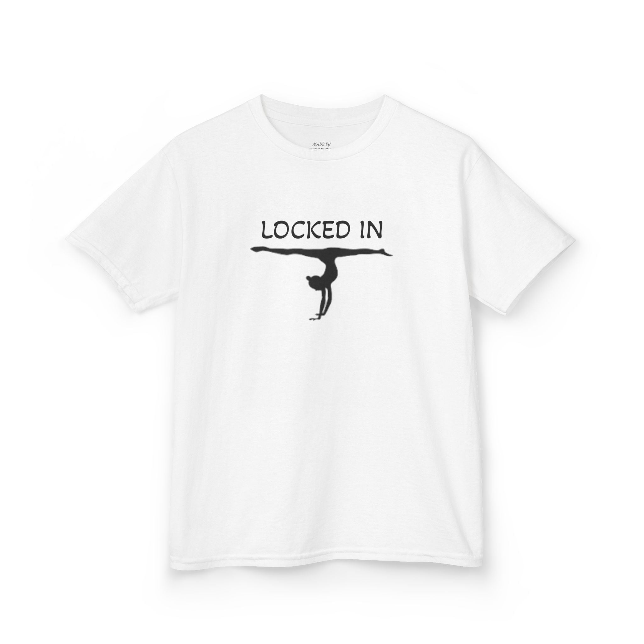 Kids Gymnastics T‑Shirt — "Stay Locked In" Balance Beam Design